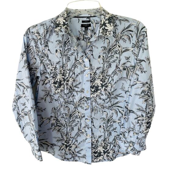 Talbots Etched Toile Size 10P Buttondown shirt - Picture 1 of 13